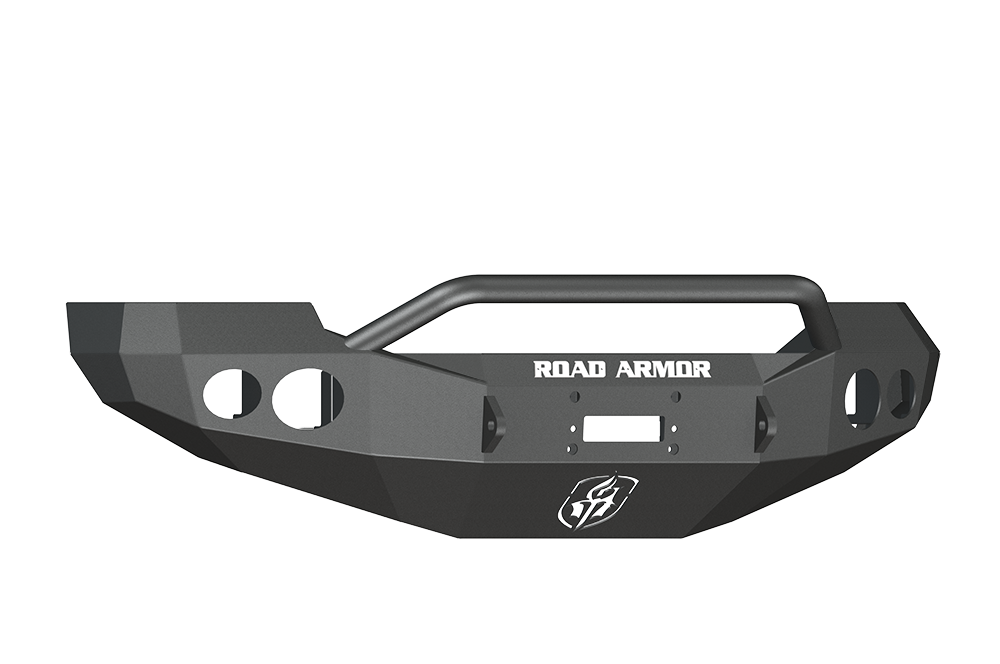 Stealth Front Winch Bumper Pre-Runner Guard | Round Holes - Texture Black 2005-2007 Ford F-250 F-350 Excursion