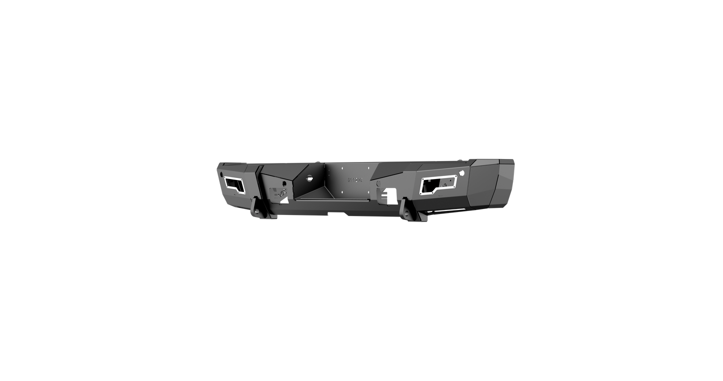 iDentity Rear Bumper Full Kit | Center Section | Shackle End Pods | Beauty Ring - Texture Black 2011-2016 Ford F-250 F-350 F-450