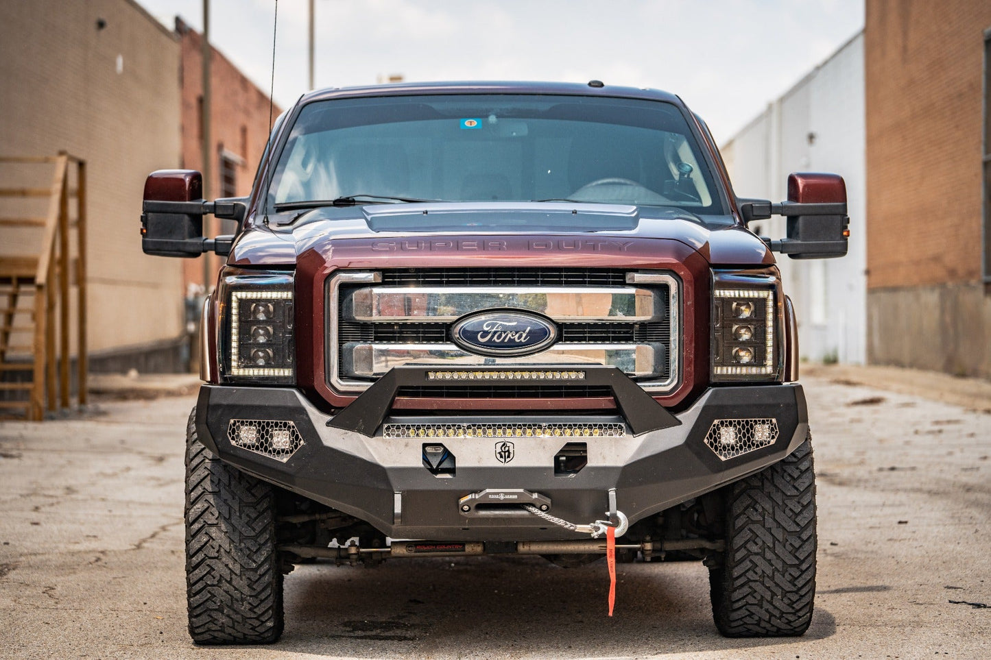 Evolution Front Winch Bumper Sheet Metal Pre-Runner Guard - Texture Black 2011-2016 Ford F-250 F-350