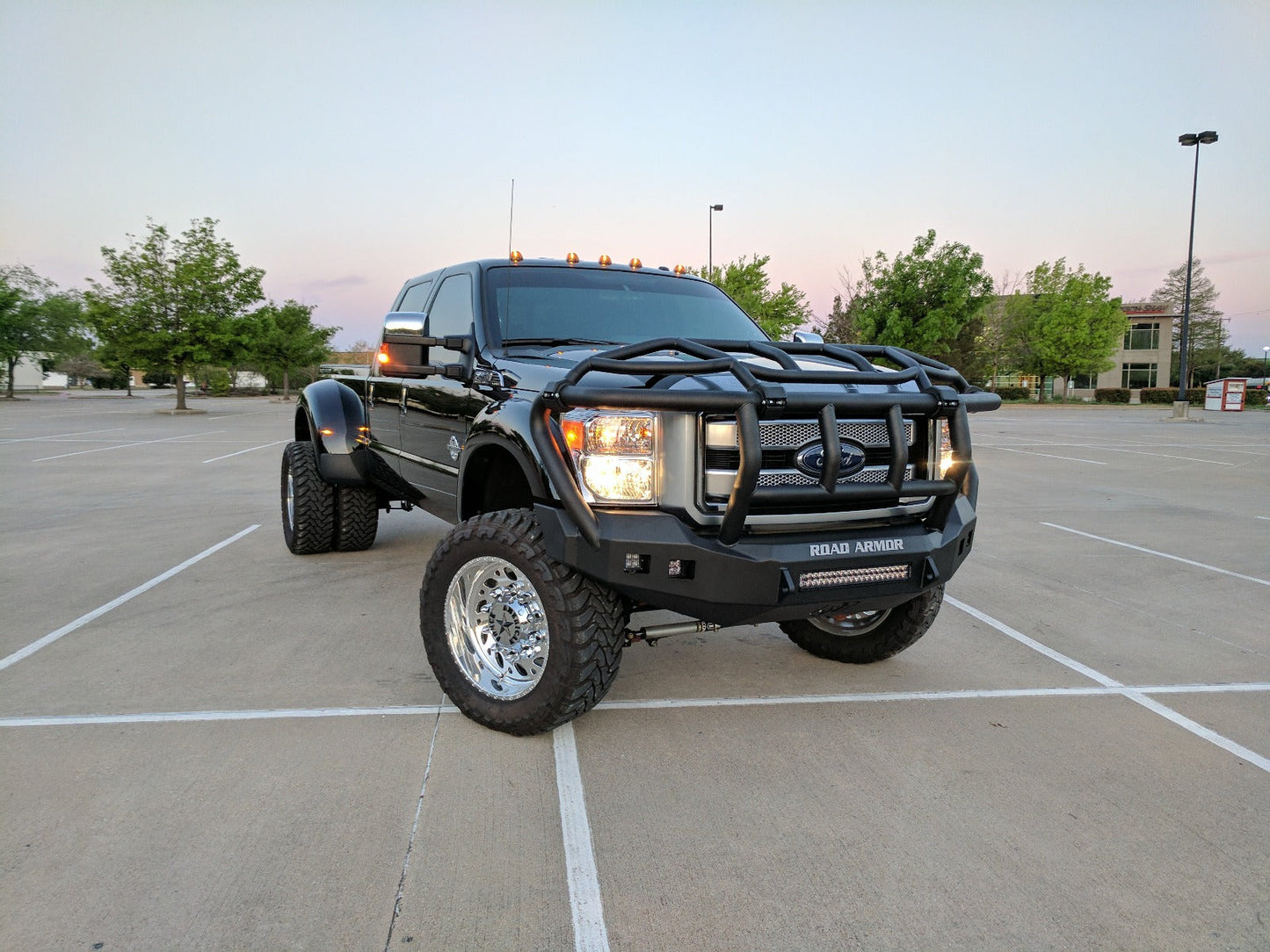 Stealth Front Non-Winch Bumper Titan II Guard | Intimidator - Texture Black 2011-2016 Ford F-450 F-550