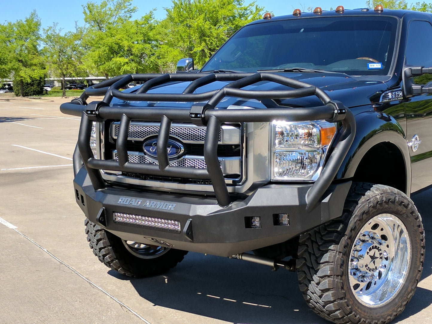Stealth Front Non-Winch Bumper Titan II Guard | Intimidator - Texture Black 2011-2016 Ford F-450 F-550