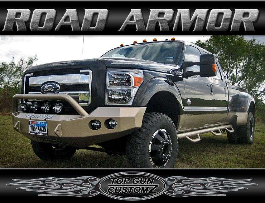 Stealth Front Winch Bumper Pre-Runner Guard | Round Holes - Texture Black 2011-2016 Ford F-250 F-350