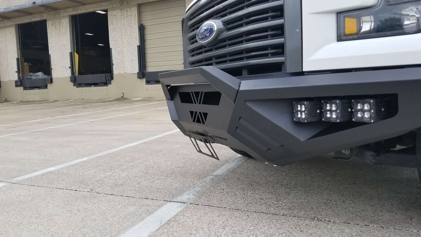 Spartan Front Bumper Bolt on Accessory Sheet Metal Pre-Runner Guard - Texture Black 2015-2017 Ford F-150
