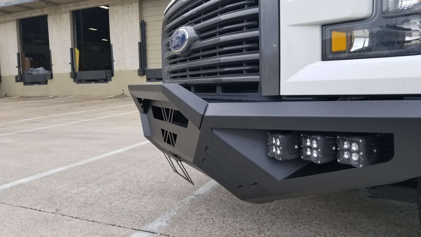 Spartan Front Bumper Bolt on Accessory Sheet Metal Pre-Runner Guard - Texture Black 2015-2017 Ford F-150
