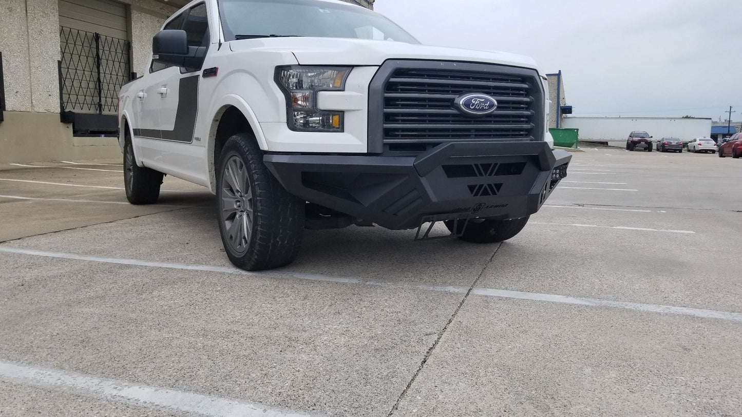 Spartan Front Bumper Bolt on Accessory Sheet Metal Pre-Runner Guard - Texture Black 2015-2017 Ford F-150