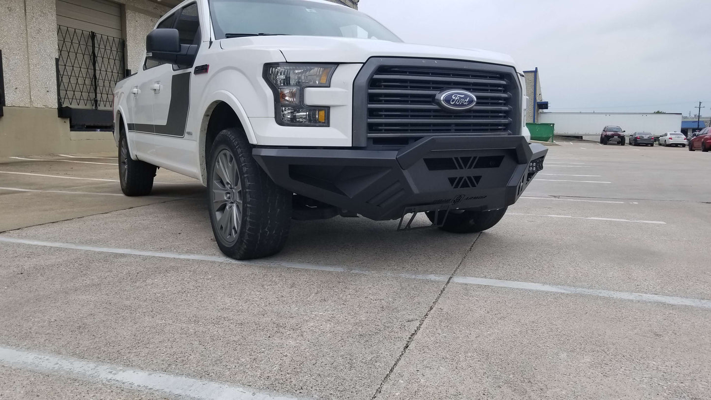 Spartan Front Bumper Bolt on Accessory Sheet Metal Pre-Runner Guard - Texture Black 2015-2017 Ford F-150