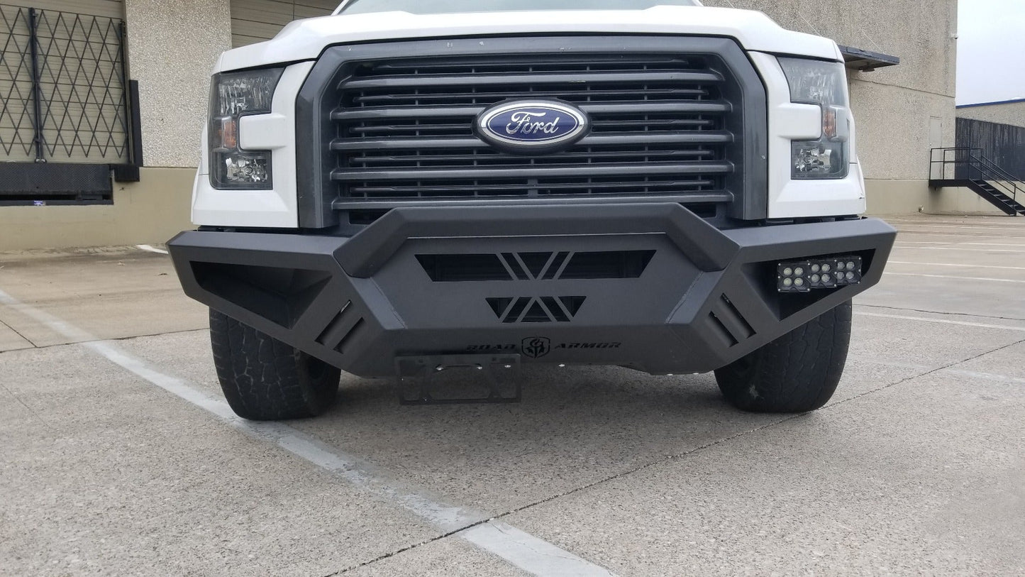 Spartan Front Bumper Bolt on Accessory Sheet Metal Pre-Runner Guard - Texture Black 2015-2017 Ford F-150