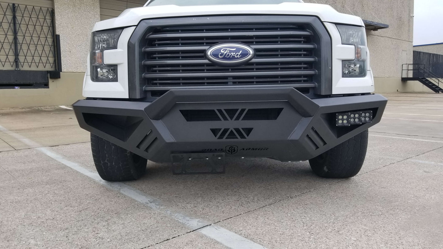 Spartan Front Bumper Bolt on Accessory Sheet Metal Pre-Runner Guard - Texture Black 2015-2017 Ford F-150