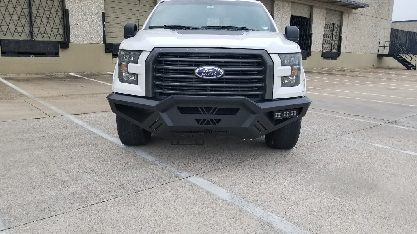 Spartan Front Bumper Bolt on Accessory Sheet Metal Pre-Runner Guard - Texture Black 2015-2017 Ford F-150