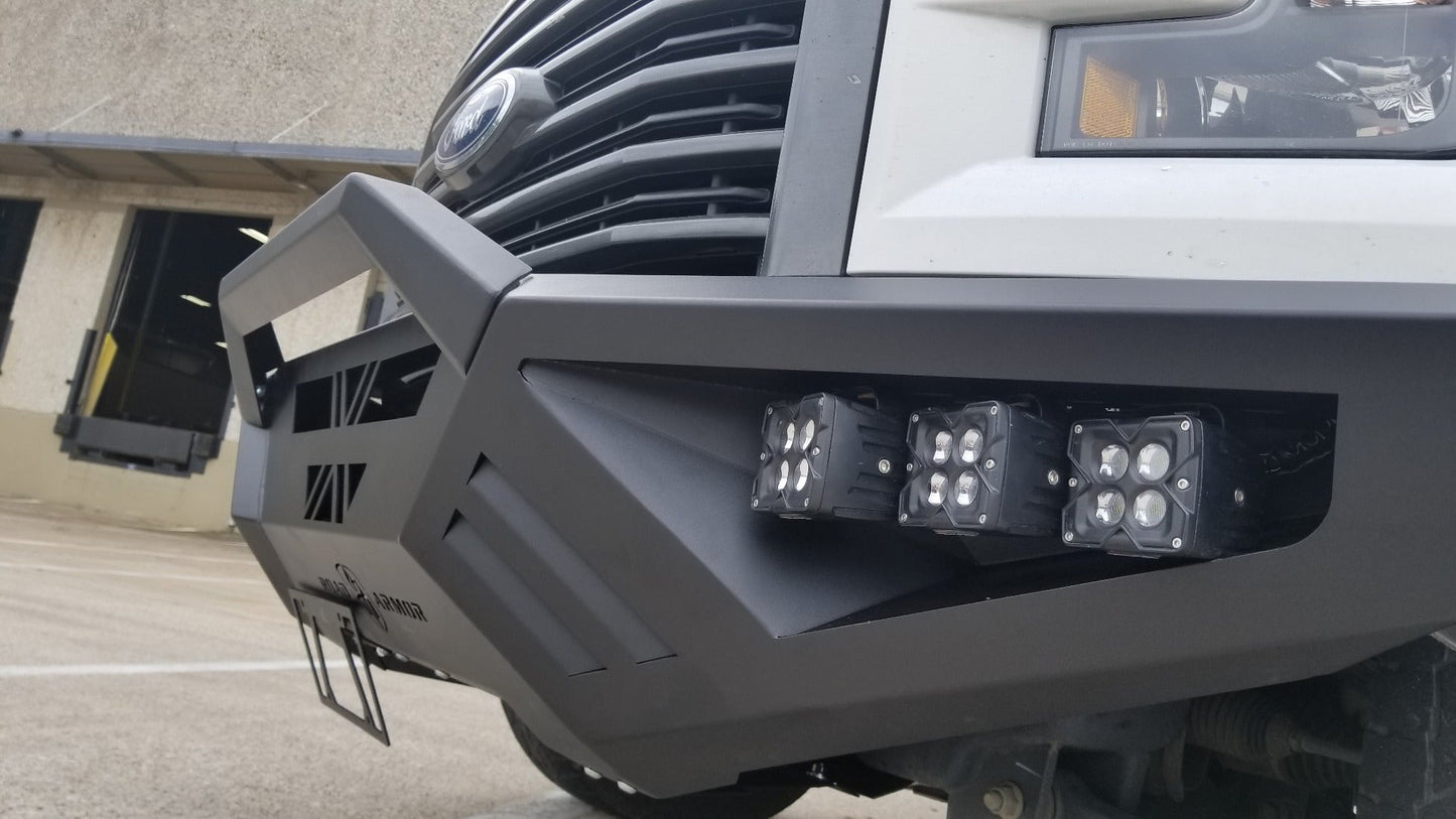 Spartan Front Bumper Bolt on Accessory Sheet Metal Pre-Runner Guard - Texture Black 2015-2017 Ford F-150