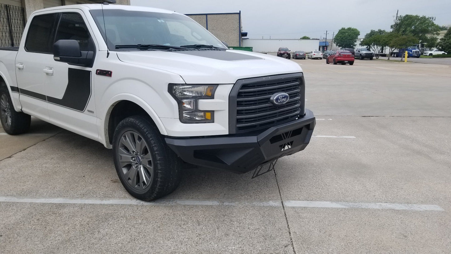 Spartan Front Bumper Bolt on Accessory Sheet Metal Pre-Runner Guard - Texture Black 2015-2017 Ford F-150