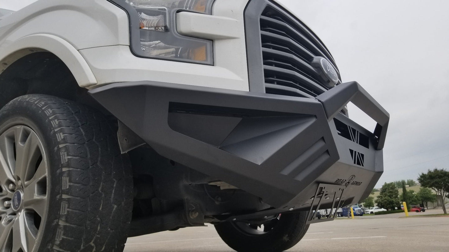 Spartan Front Bumper Bolt on Accessory Sheet Metal Pre-Runner Guard - Texture Black 2015-2017 Ford F-150