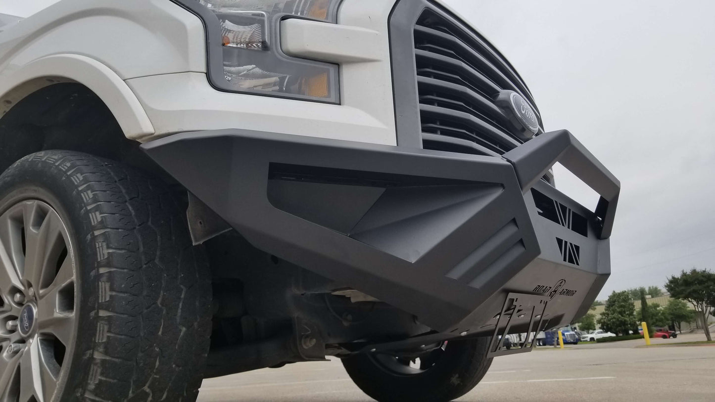 Spartan Front Bumper Bolt on Accessory Sheet Metal Pre-Runner Guard - Texture Black 2015-2017 Ford F-150