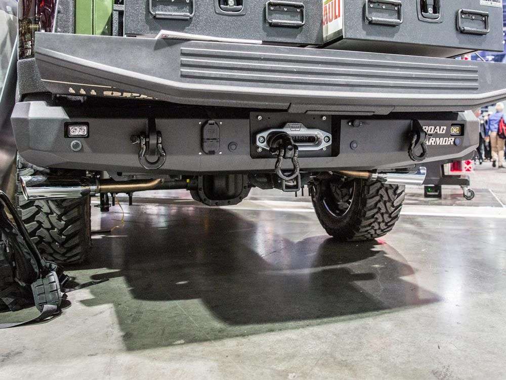 Stealth Rear Winch Bumper - Texture Black 2015-2020 Ford F-150