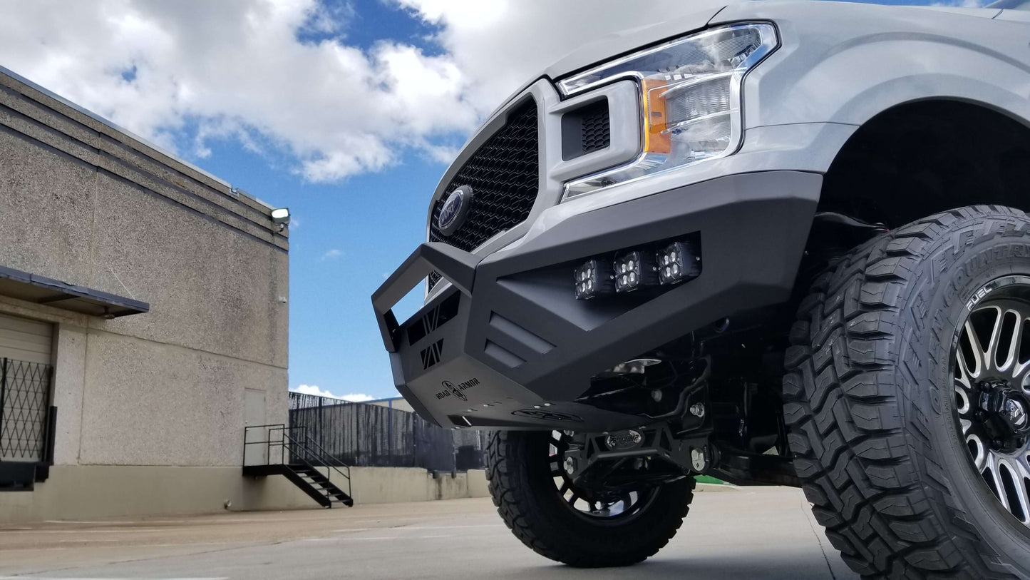 Spartan Front Bumper Bolt on Accessory Sheet Metal Pre-Runner Guard - Texture Black 2018-2020 Ford F-150