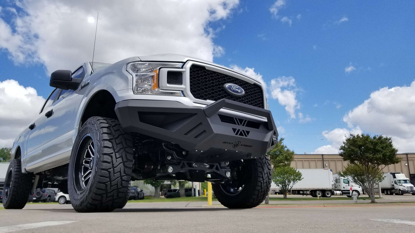 Spartan Front Bumper Bolt on Accessory Sheet Metal Pre-Runner Guard - Texture Black 2018-2020 Ford F-150