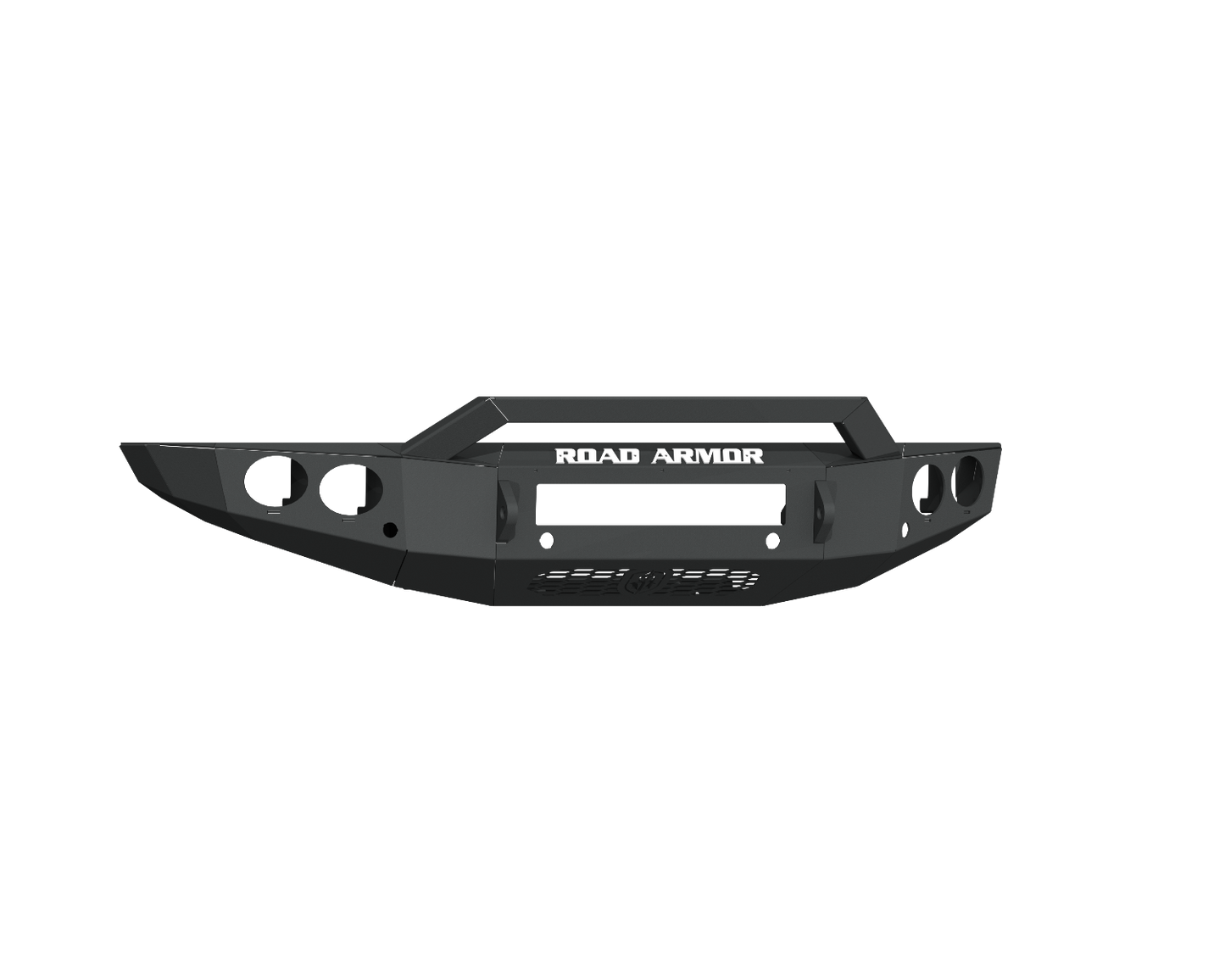 Stealth Front Non-Winch Bumper Sheet Metal Pre-Runner Guard | Round Holes - Texture Black 2019-2023 Ford Ranger
