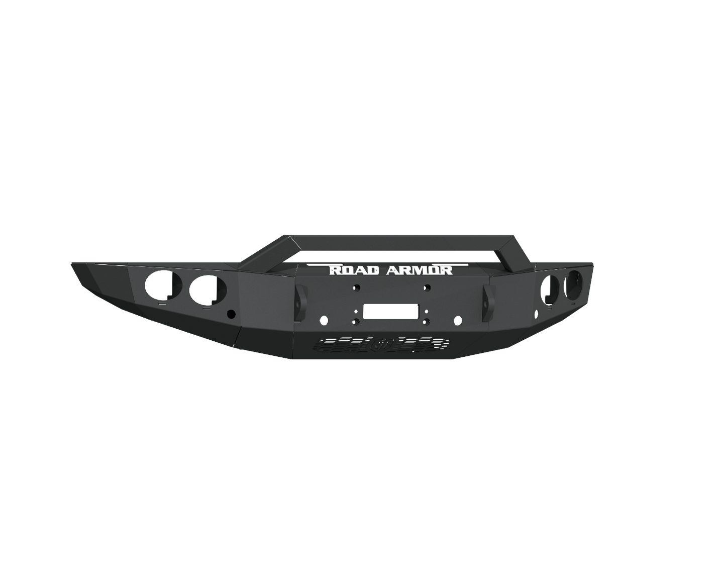 Stealth Front Winch Bumper Sheet Metal Pre-Runner Guard | Round Holes - Texture Black 2019-2023 Ford Ranger