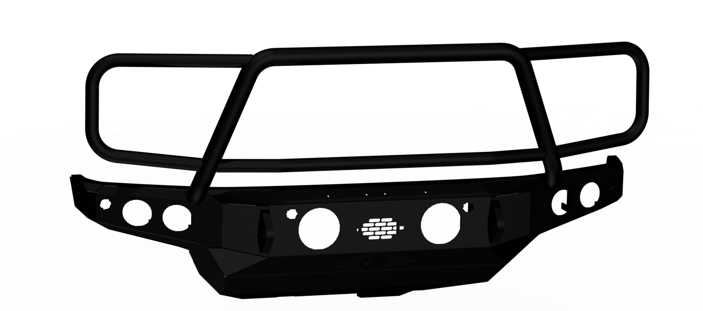 Stealth Front Mid Width Non-Winch Bumper Lonestar Guard - Texture Black 2021-2024 Ford Bronco