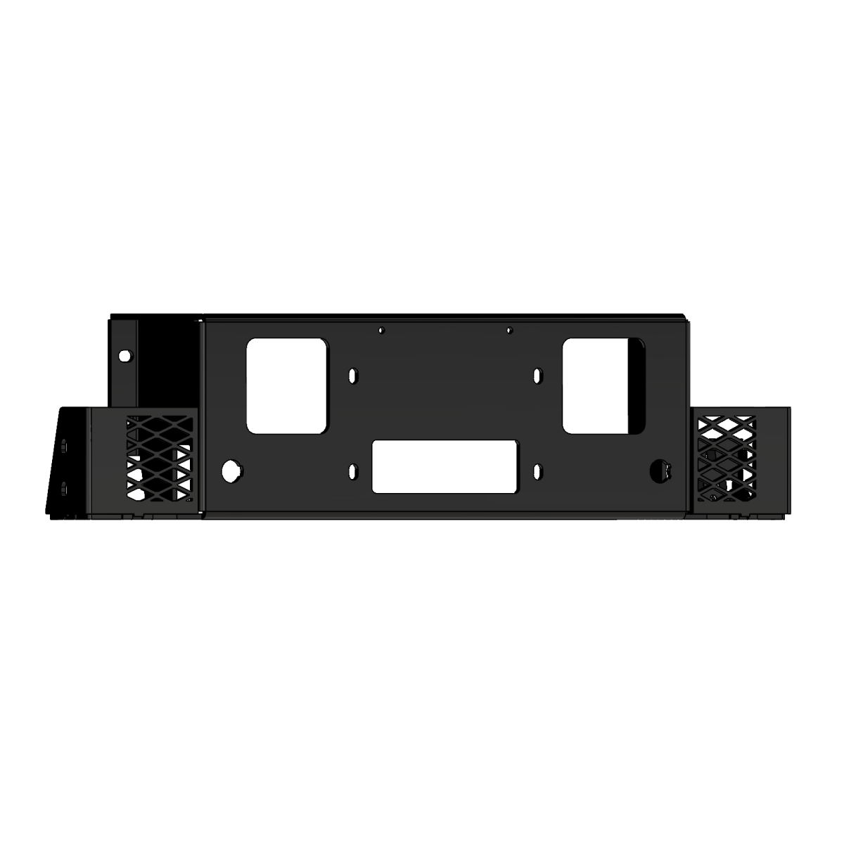 Vaquero Front Bumper Accessory Winch Plate - Gloss Black - 2023-2026 - Ford F-250 F-350 F-450 F-550