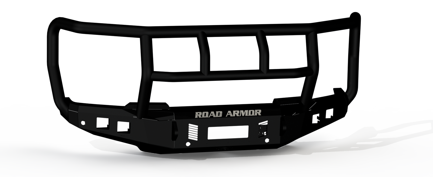 Stealth Front Non-Winch Bumper Titan II Guard - Texture Black 2023-2025 Ford F-250 F-350