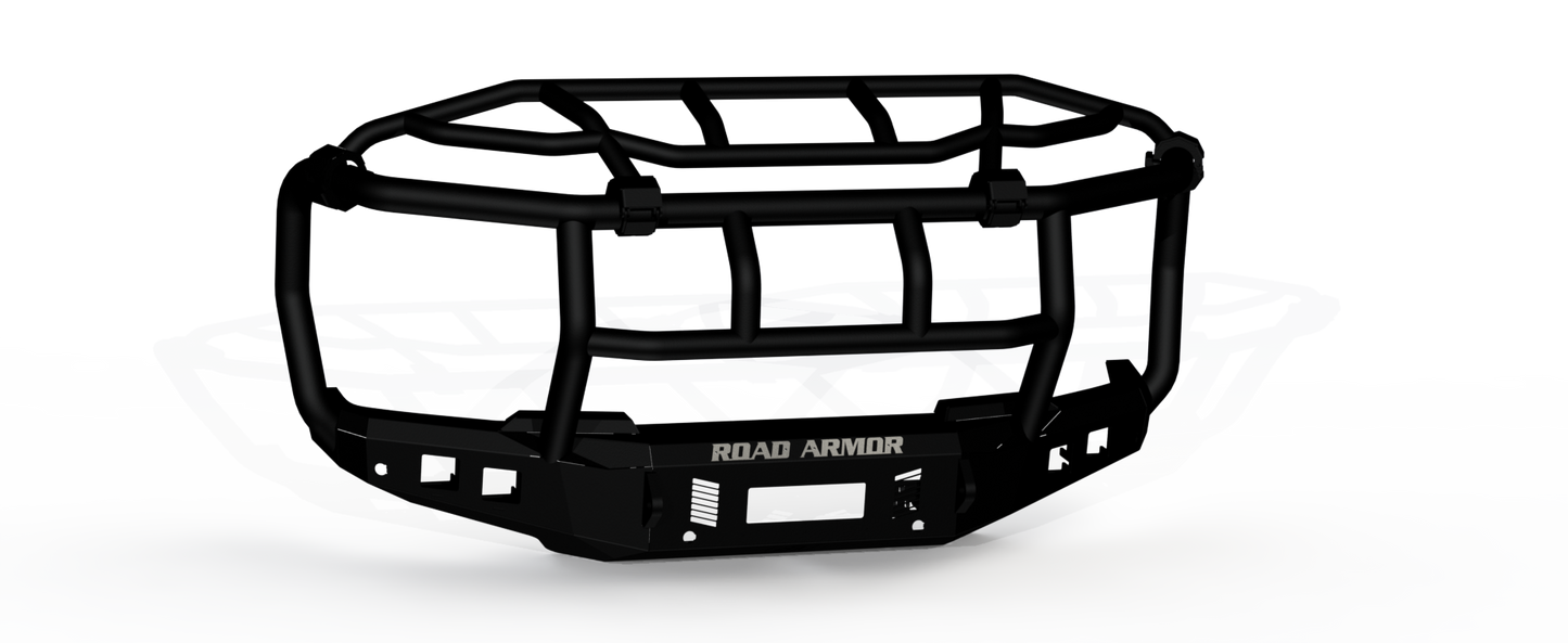 Stealth Front Non-Winch Bumper Titan II Guard | Intimidator - Texture Black 2023-2025 Ford F-250 F-350