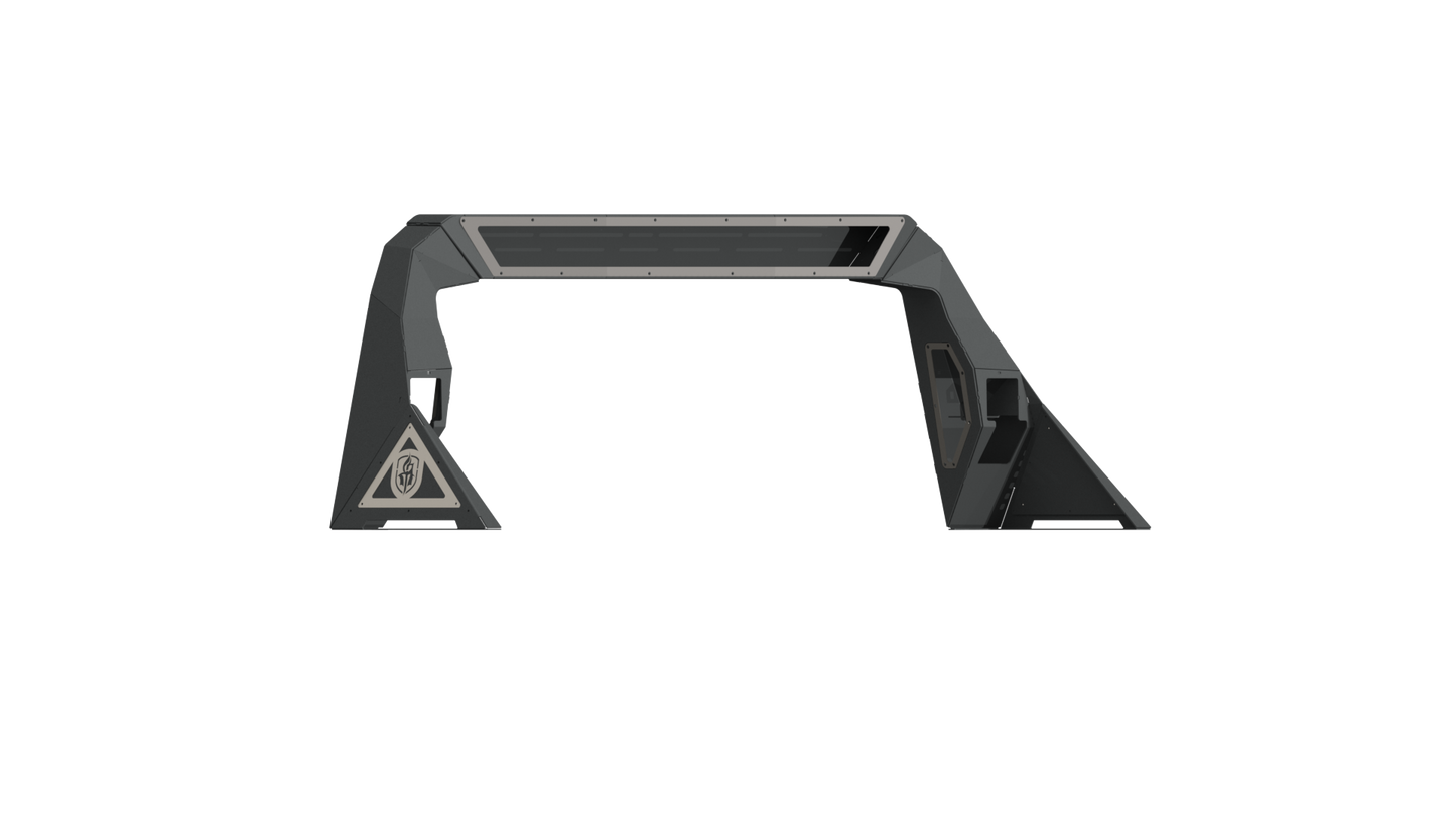 iDentity Headache Rack Full Kit | 40" Center Light Pod | Beauty Ring - Raw Steel 2014-2015 Chevrolet 1500