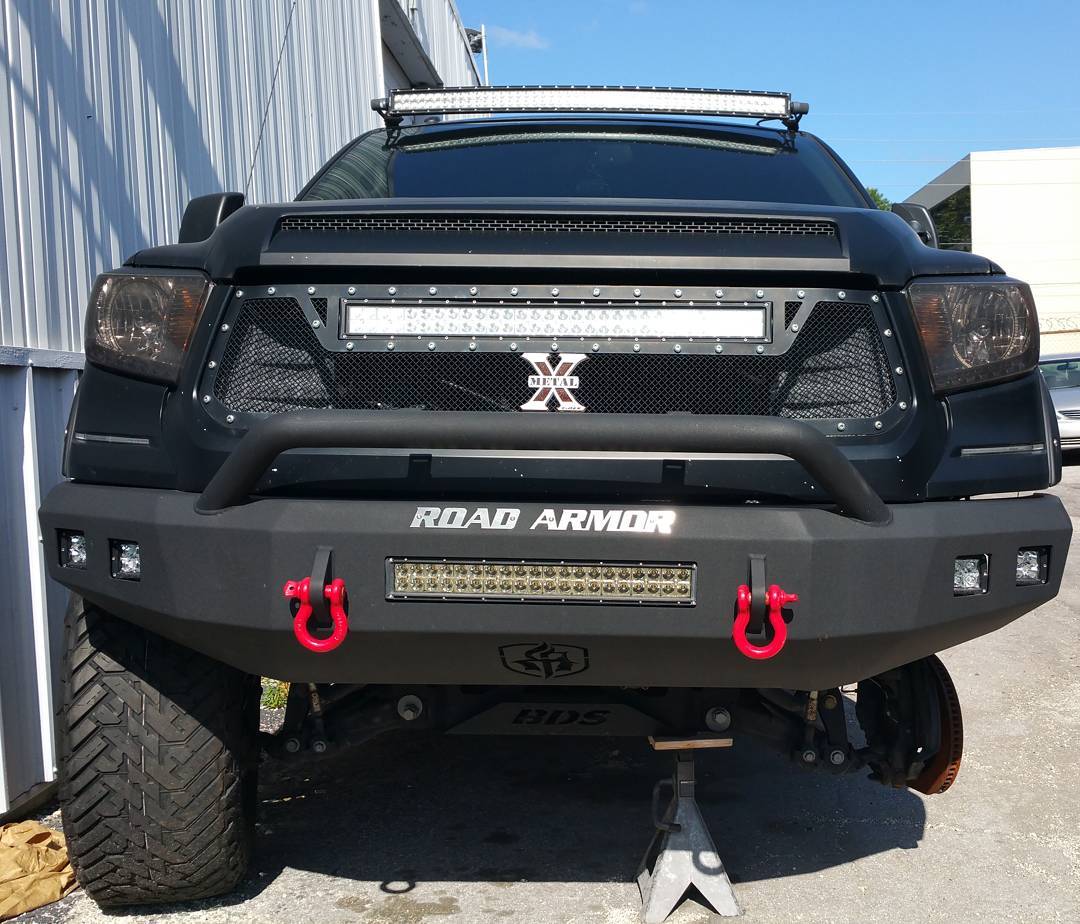 Stealth Front Non-Winch Bumper Pre-Runner Guard - Texture Black 2014-2021 Toyota Tundra