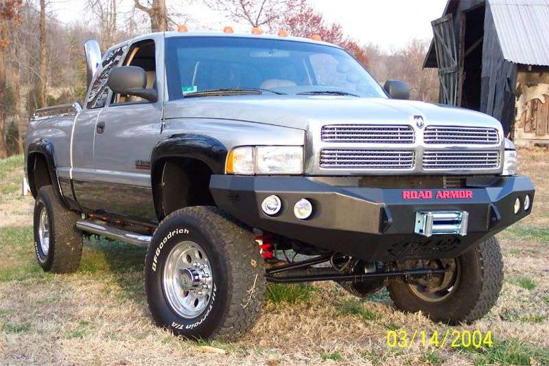Stealth Front Winch Bumper | Round Holes - Texture Black 1994-1996 RAM 1500 2500 3500