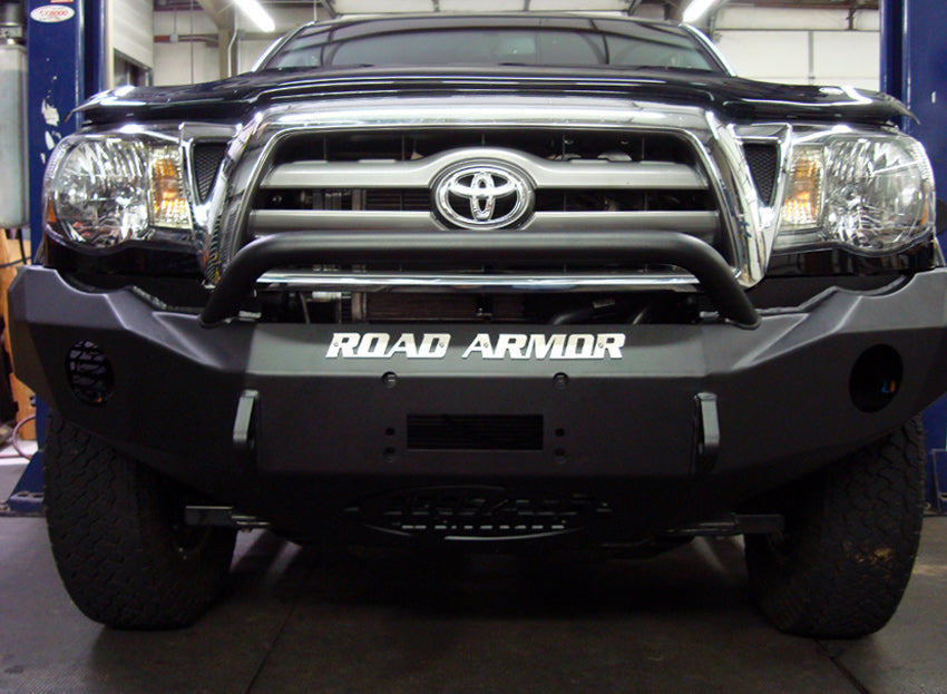 Stealth Front Winch Bumper Pre-Runner Guard | Round Holes - Texture Black 2005-2011 Toyota Tacoma