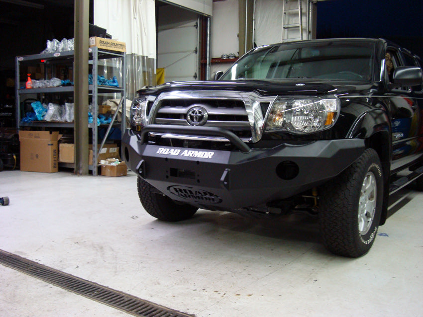 Stealth Front Winch Bumper Pre-Runner Guard | Round Holes - Texture Black 2005-2011 Toyota Tacoma