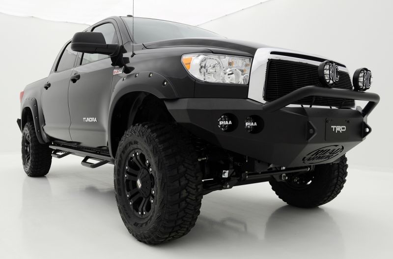 Stealth Front Winch Bumper Pre-Runner Guard | Round Holes - Texture Black 2007-2013 Toyota Tundra