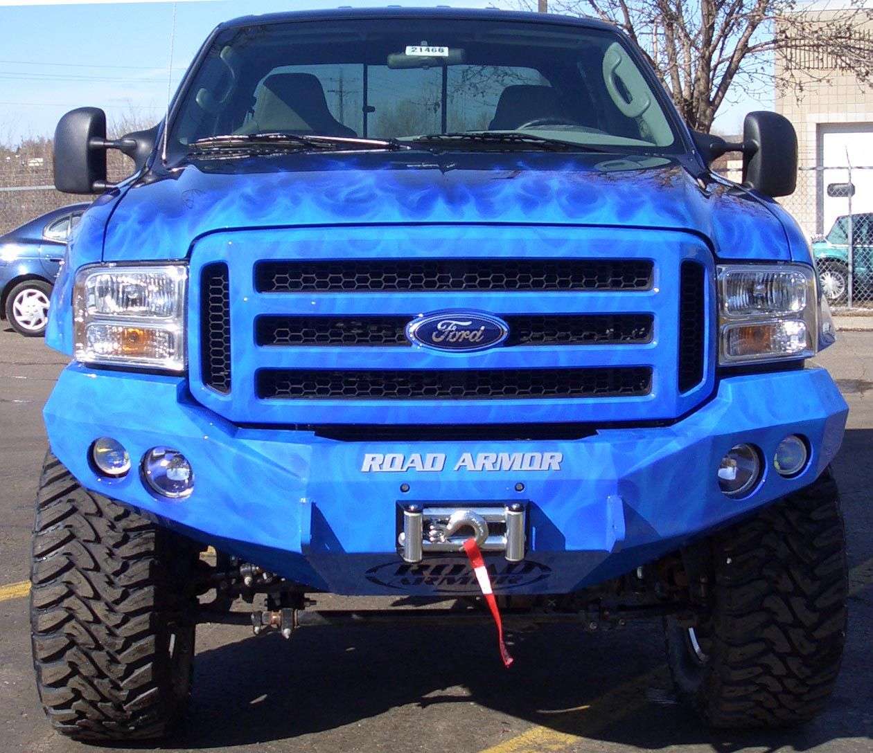 Stealth Front Winch Bumper | Round Holes - Texture Black 2005-2007 Ford F-250 F-350 Excursion