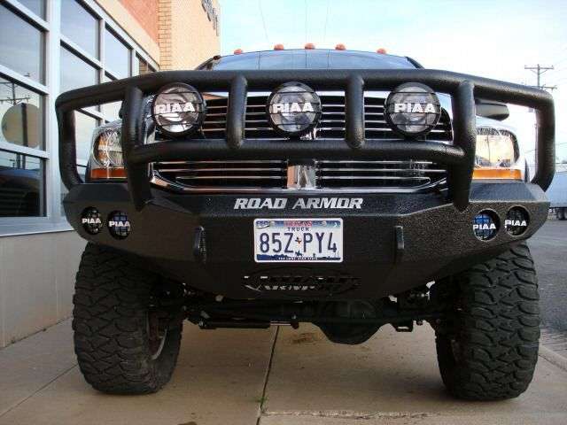 Stealth Front Winch Bumper Titan II Guard | Round Holes - Texture Black 2006-2009 RAM 2500 3500