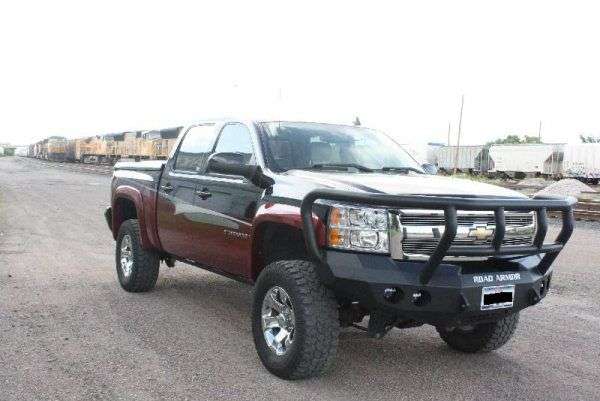 Stealth Front Winch Bumper Titan II Guard | Round Holes - Texture Black 2008-2013 Chevrolet 1500