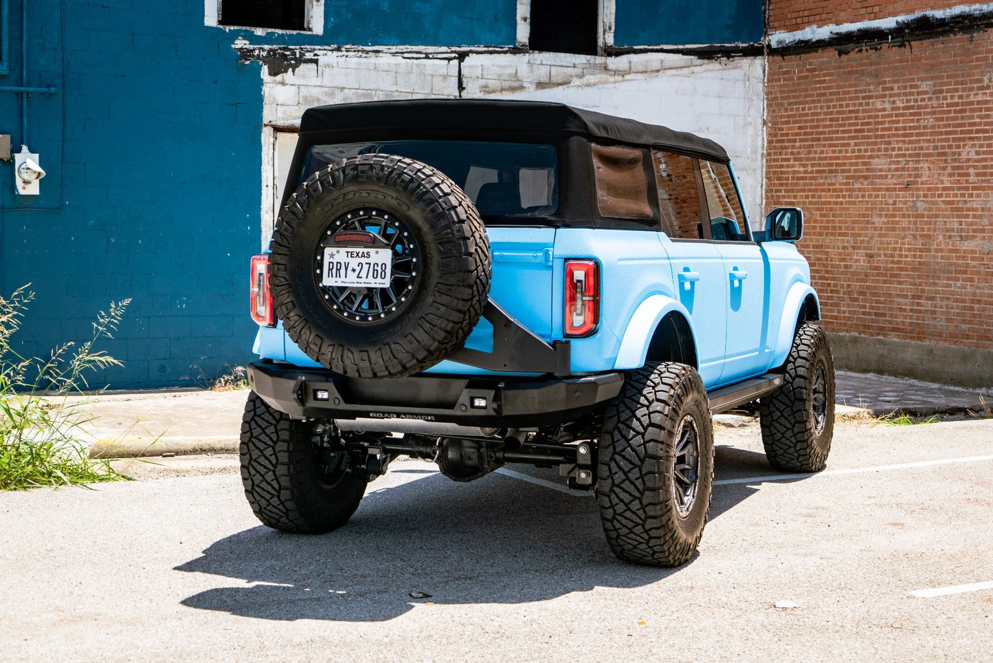 Stealth Rear Non-Winch Bumper | Tire Carrier - Texture Black 2021-2024 Ford Bronco