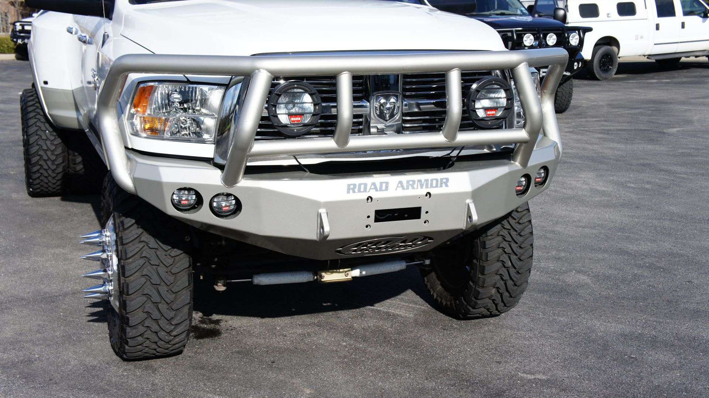 Stealth Front Winch Bumper Titan II Guard | Round Holes - Texture Black 2010-2018 RAM 2500 3500