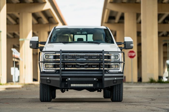 Vaquero Front Non-Winch Bumper Full Guard - Texture Black 2023-2025 Ford F-250 F-350 F-450 F-550