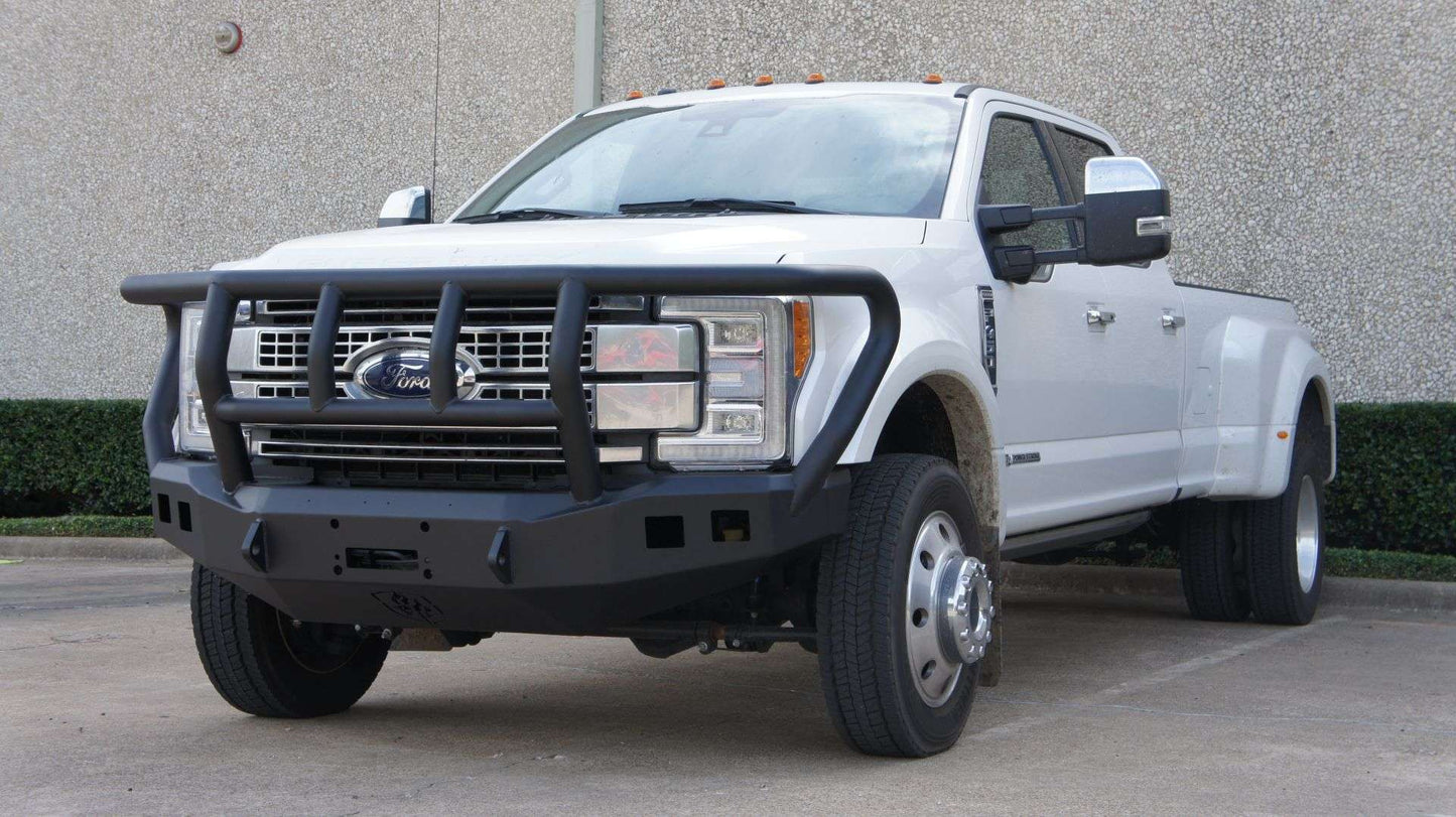 Stealth Front Winch Bumper Titan II Guard - Texture Black 2017-2022 Ford F-450 F-550