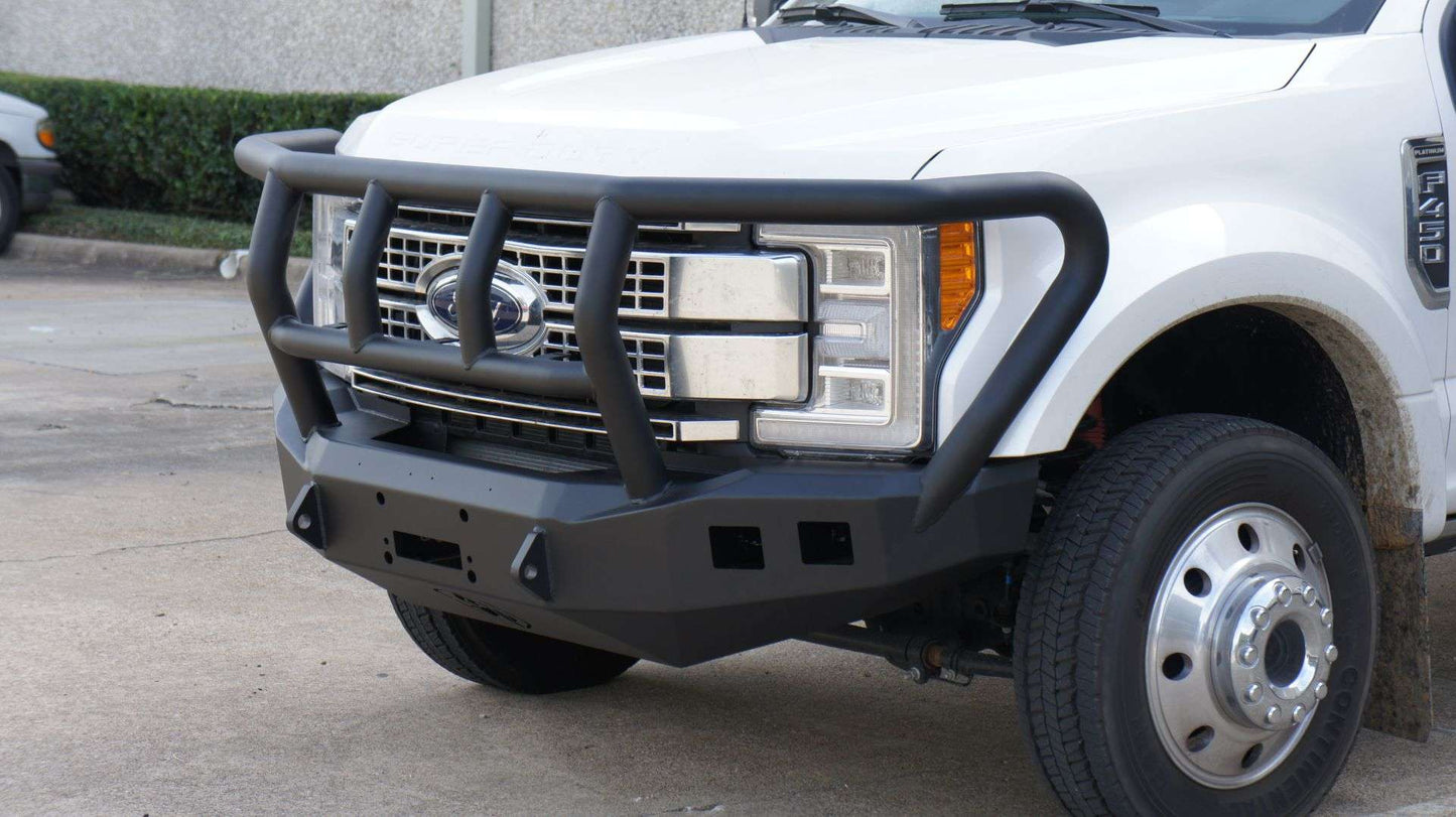 Stealth Front Winch Bumper Titan II Guard - Texture Black 2017-2022 Ford F-450 F-550