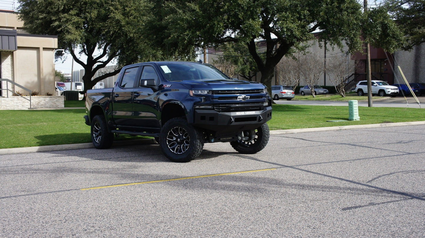 Stealth Front Non-Winch Bumper Sheet Metal Pre-Runner Guard - Texture Black 2019-2021 Chevrolet 1500