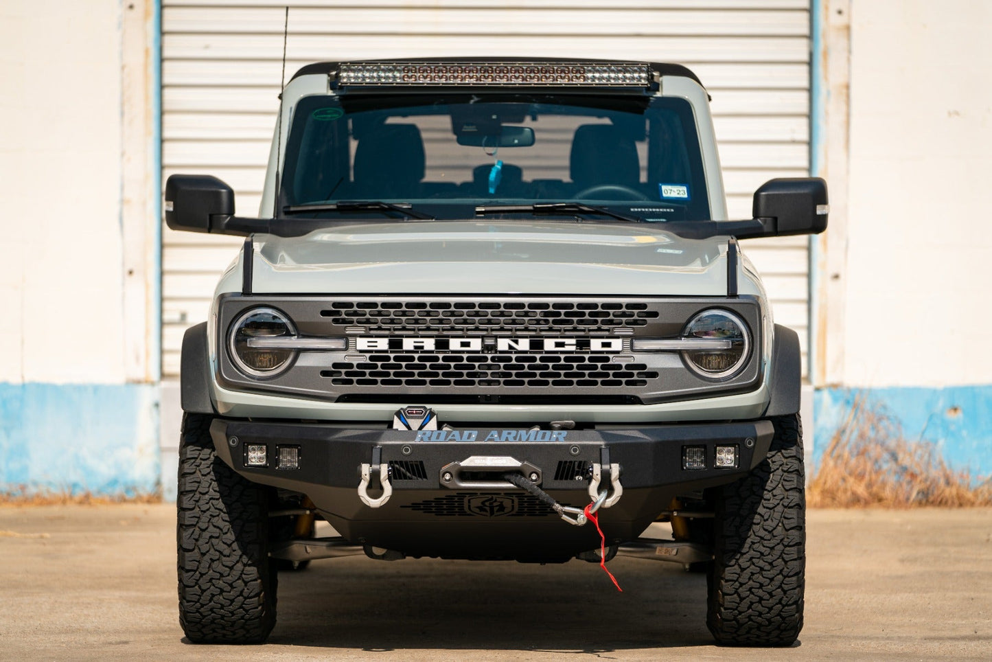 Stealth Front Mid Width Winch Bumper - Texture Black 2021-2024 Ford Bronco