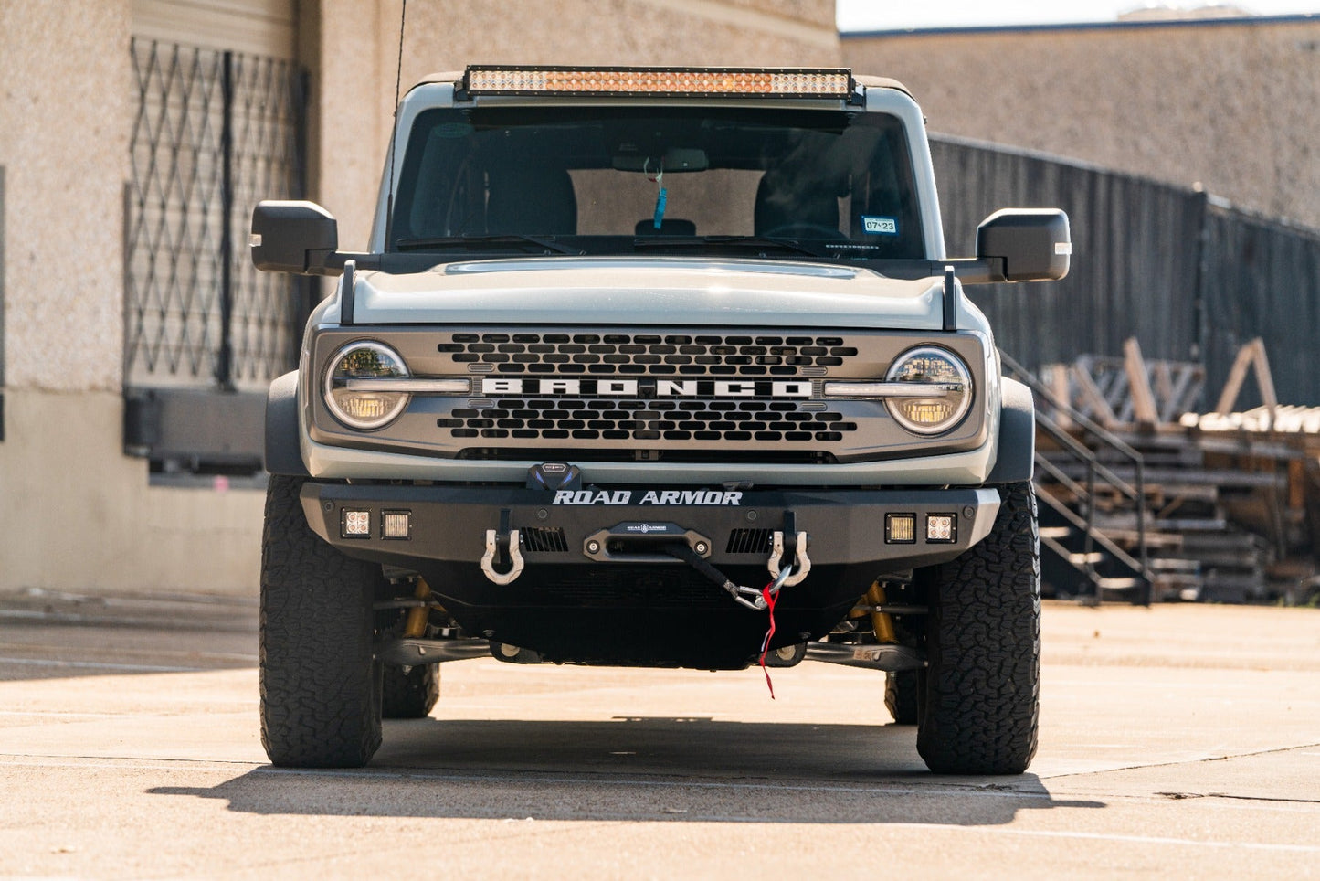 Stealth Front Mid Width Winch Bumper - Texture Black 2021-2024 Ford Bronco