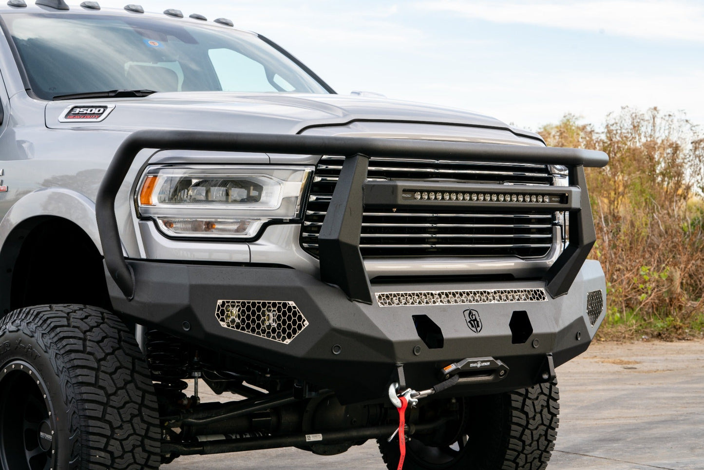 Evolution Front Winch Bumper Reaper Guard - Texture Black 2019-2024 RAM 2500 3500