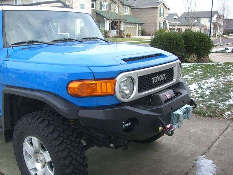 Stealth Front Winch Bumper | Round Holes - Texture Black 2006-2014 Toyota FJ Cruiser