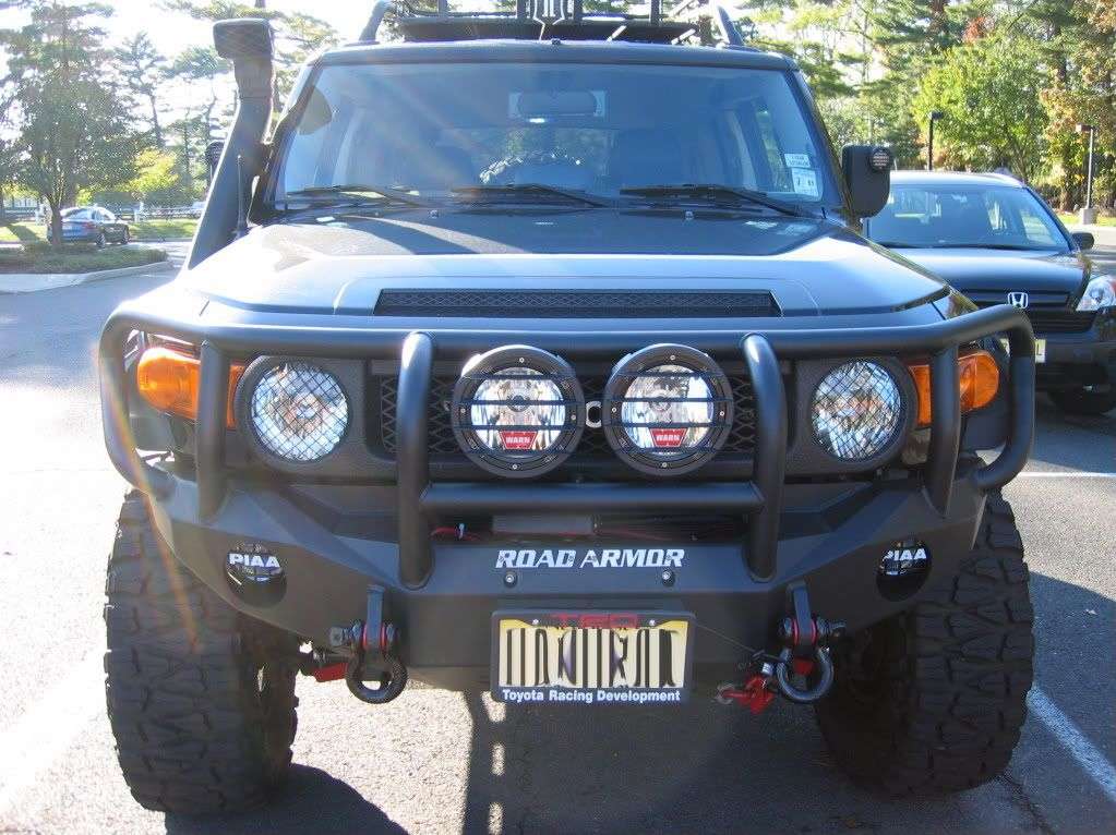 Stealth Front Winch Bumper Titan II Guard | Round Holes - Texture Black 2006-2014 Toyota FJ Cruiser