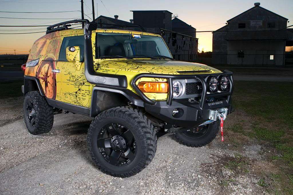 Stealth Front Winch Bumper Titan II Guard | Round Holes - Texture Black 2006-2014 Toyota FJ Cruiser
