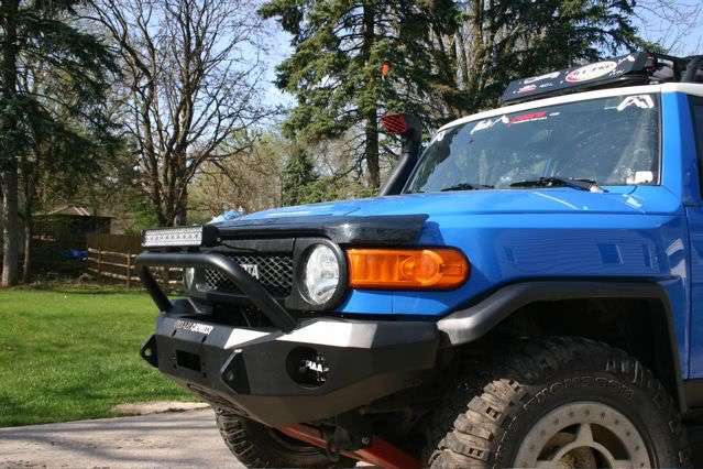 Stealth Front Winch Bumper Pre-Runner Guard | Round Holes - Texture Black 2006-2014 Toyota FJ Cruiser