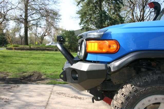 Stealth Front Winch Bumper Pre-Runner Guard | Round Holes - Texture Black 2006-2014 Toyota FJ Cruiser