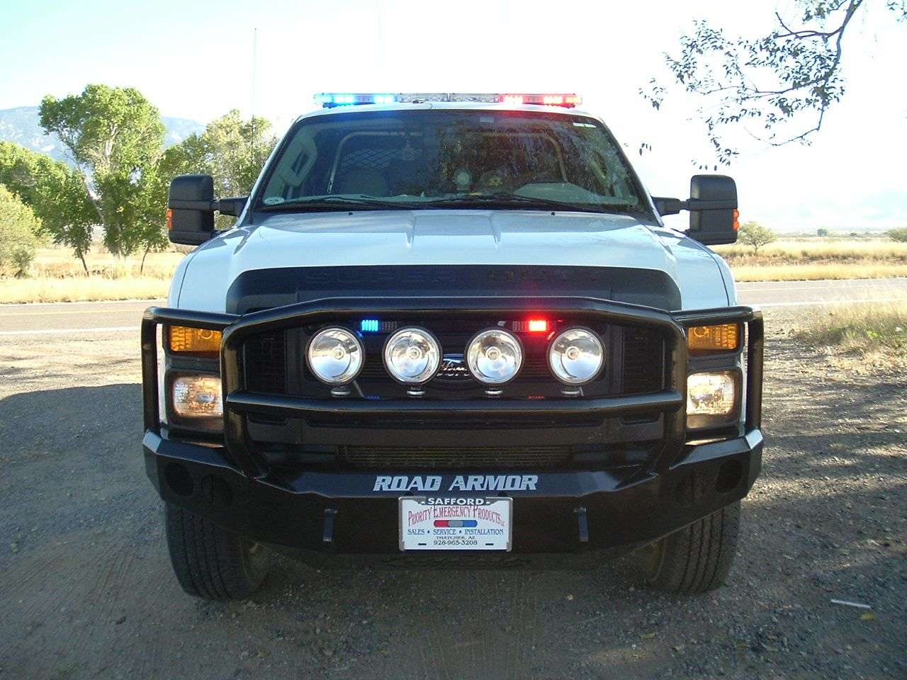 Stealth Front Winch Bumper Lonestar Guard | Round Holes - Texture Black 2008-2010 Ford F-250 F-350 F-450